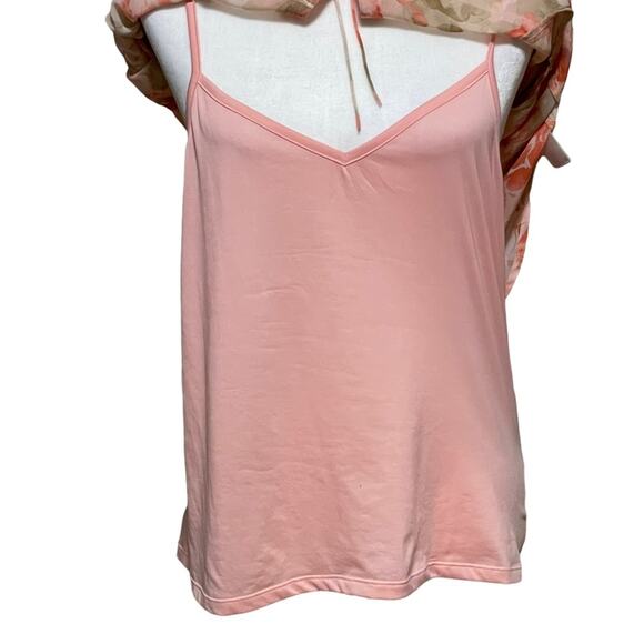 Pastel Peachy Pink Floral Botanical Garden Girl 2 Piece Blouse set size L - Picture 6 of 10